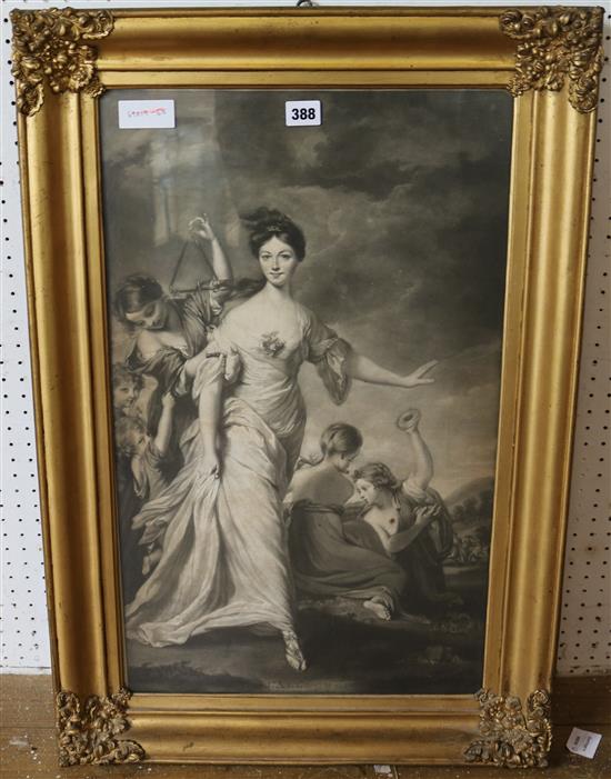 LAllegro, framed mezzotint